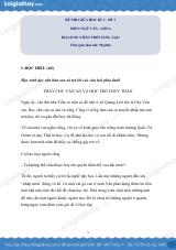 Đề thi giữa kì 1 Văn 6 Chân trời sáng tạo - Đề số 7